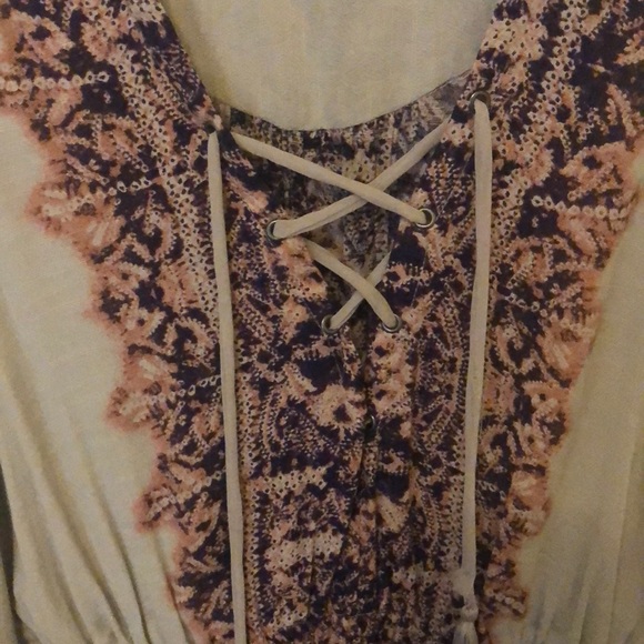 free people patterned top - Picture 2 of 4